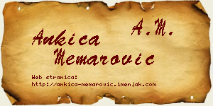Ankica Memarović vizit kartica